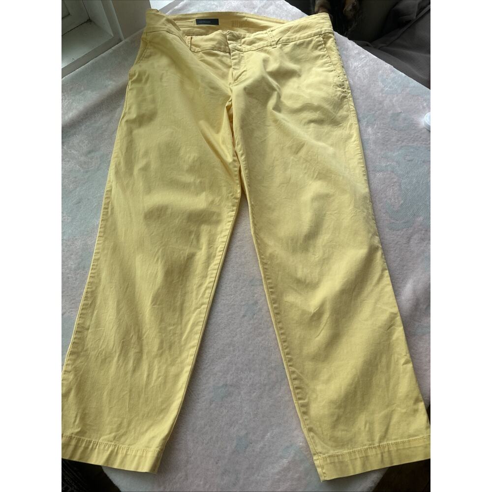 Butter Yellow Women’s Kut From The Kloth Size 8 Crop Trouser Pants Spring Crop